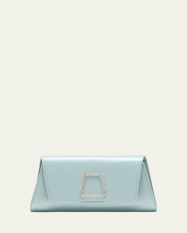 Anouk Mini Crystal Satin Clutch Bag